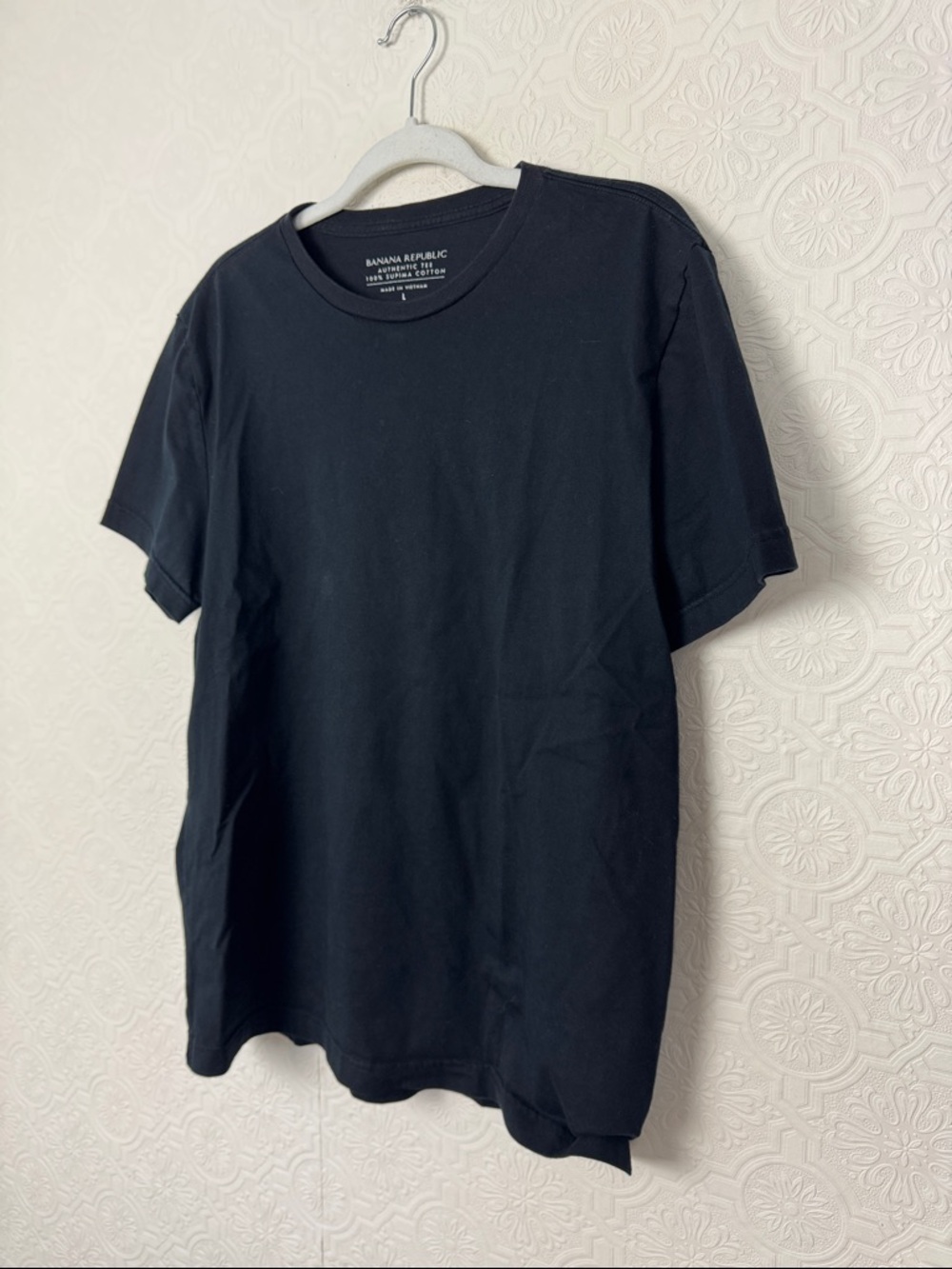 Banana Republic Supima Cotton T-Shirt Bundle Black & Blue Pocket Tee Size Large - Picture 4 of 11